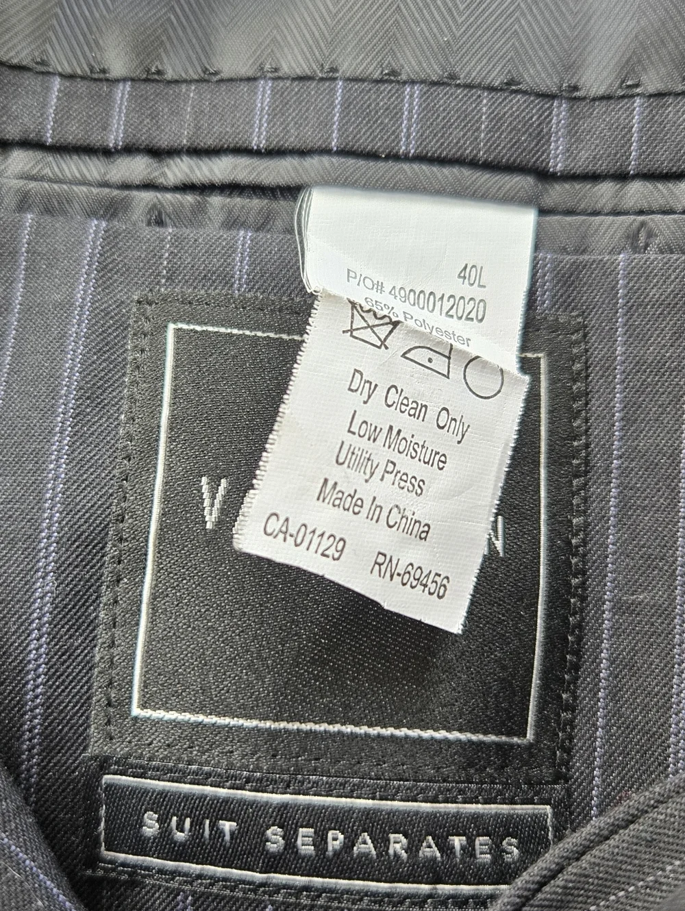 Van Heusen Men's Navy Pinstripe Blazer - Classic Tailored Suit Jacket